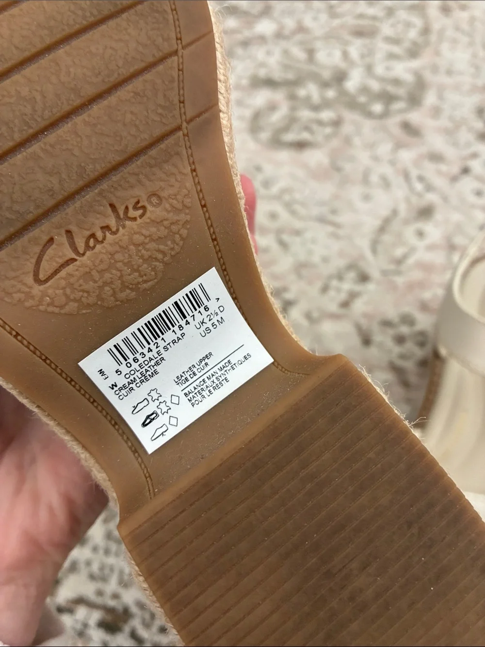Clark’s coledale strap cream leather espadrilles - Picture 5 of 7